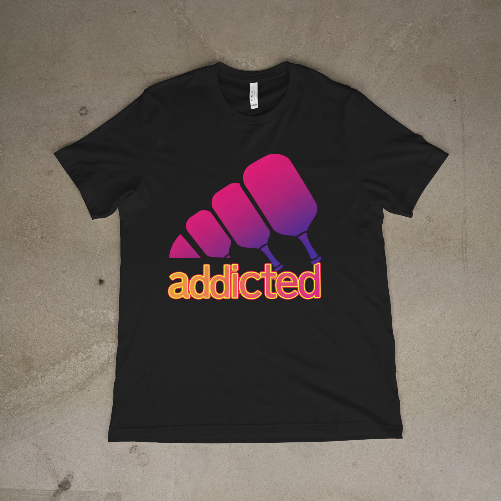 Pickleball Addicted Funny Paddle Graphic Unisex T-Shirt