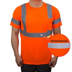 Hi Vis T Shirt ANSI/ISEA Class 3 Work Safety Short Sleeve, Orange/Lime -S9081/2