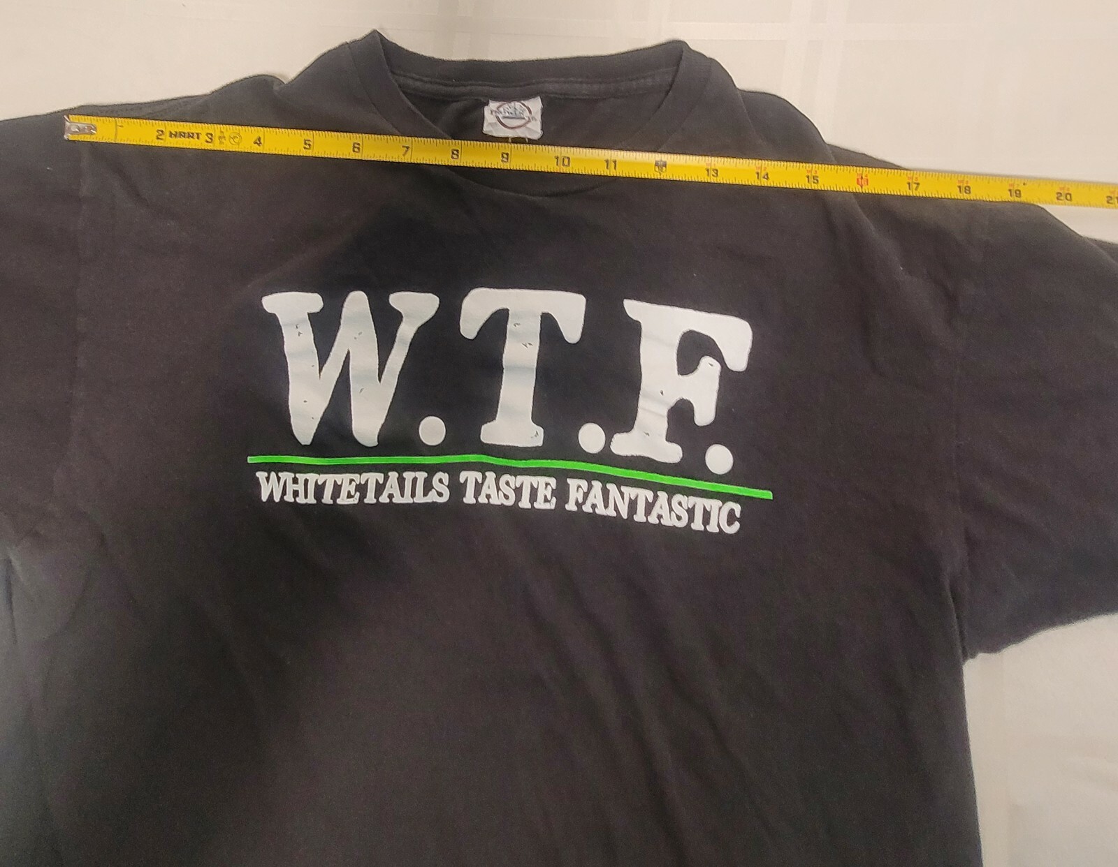 WTF Whitetails Taste Fantastic Men's T-Shirt Black Hunting Deer gallery