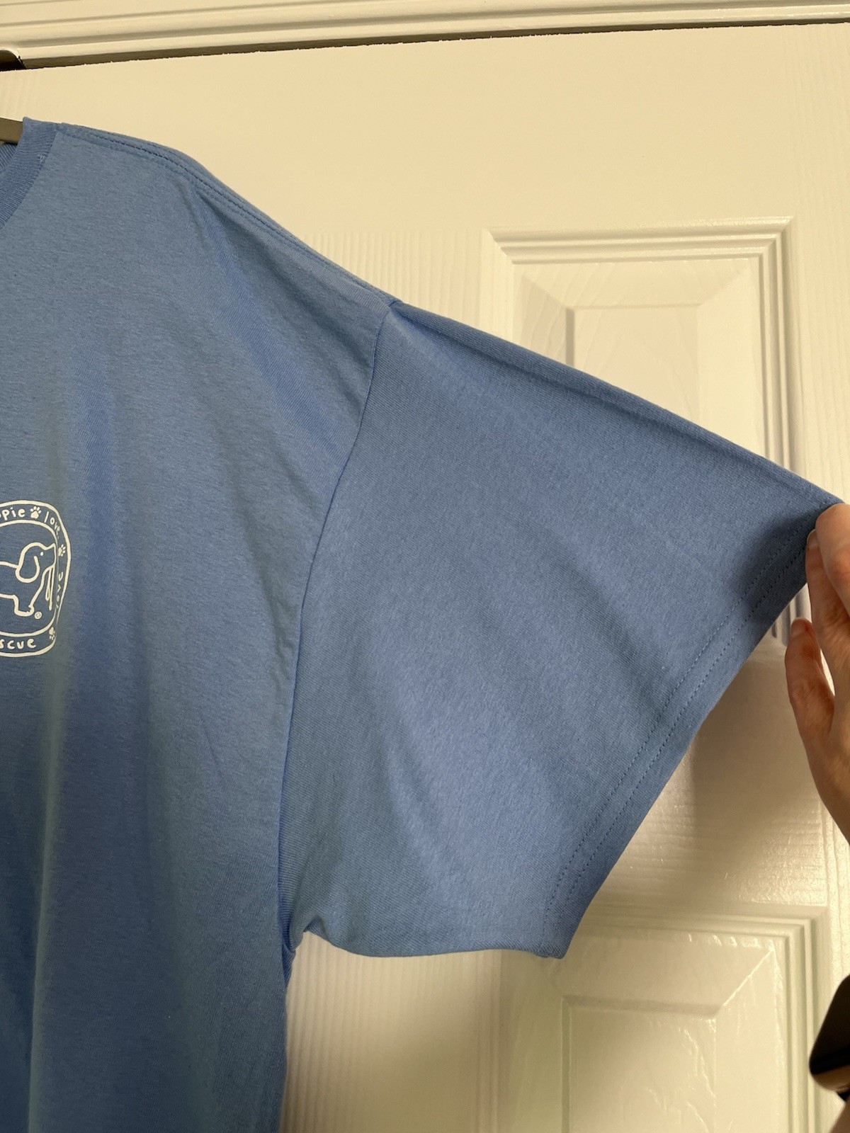 Puppie Love Rescue Men’s T-shirt Size XXL Light Blue-LA Strong Dog Graphic gallery