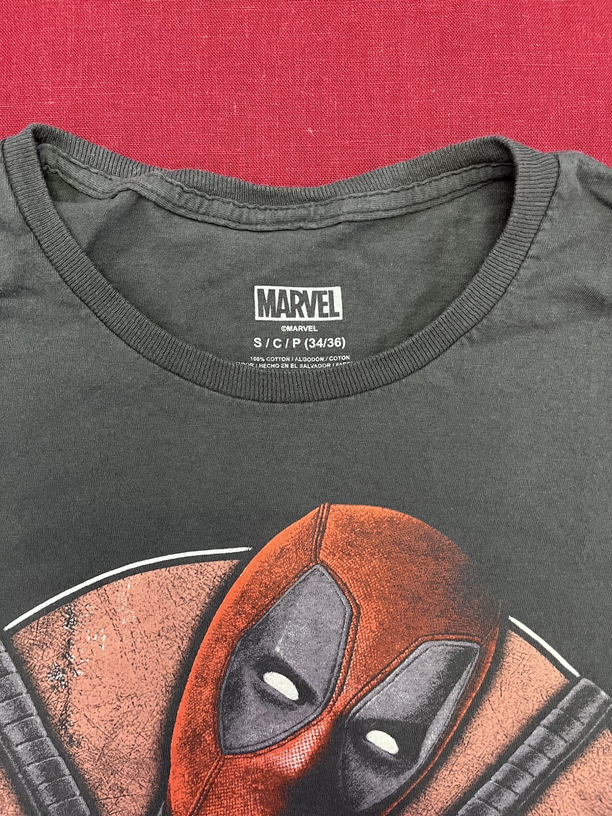 Marvel Deadpool “Believe In Yourself” T-Shirt Men’s Gray Graphic T S/C/P 34/36 gallery