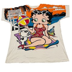 Vintage 1994 Betty Boop Bathing Betty All Over Print Shirt Mens XL Rare