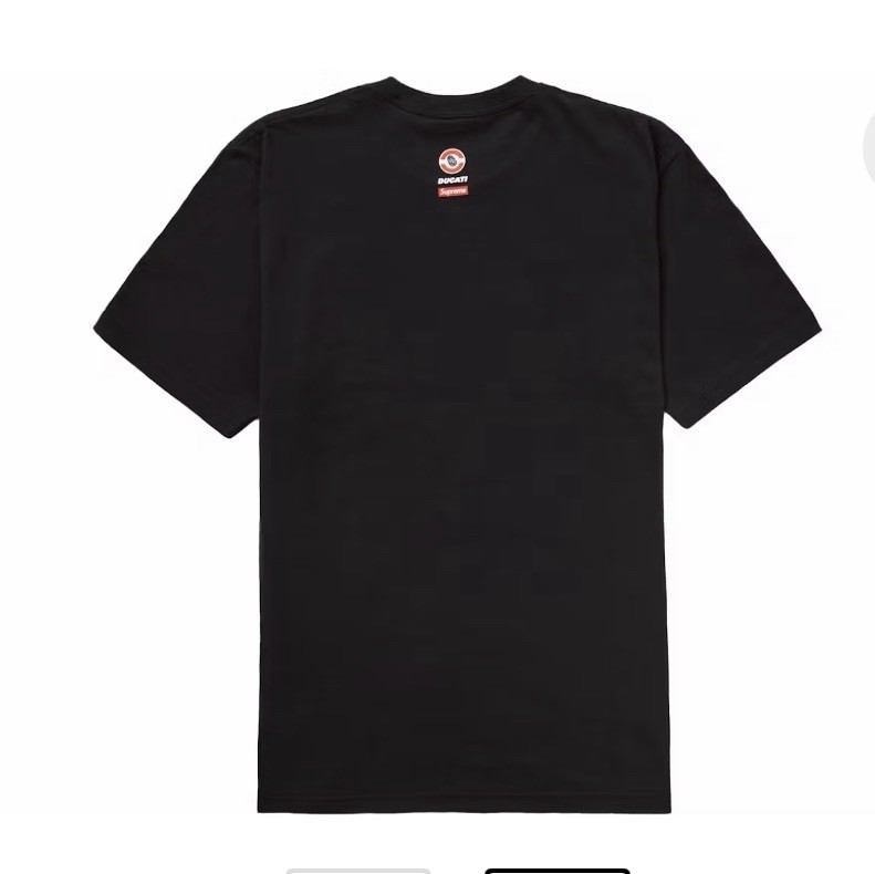 Supreme x Ducati Bike Tee Black Graphic Print Crew Neck Short Sleeve T-Shirt gallery