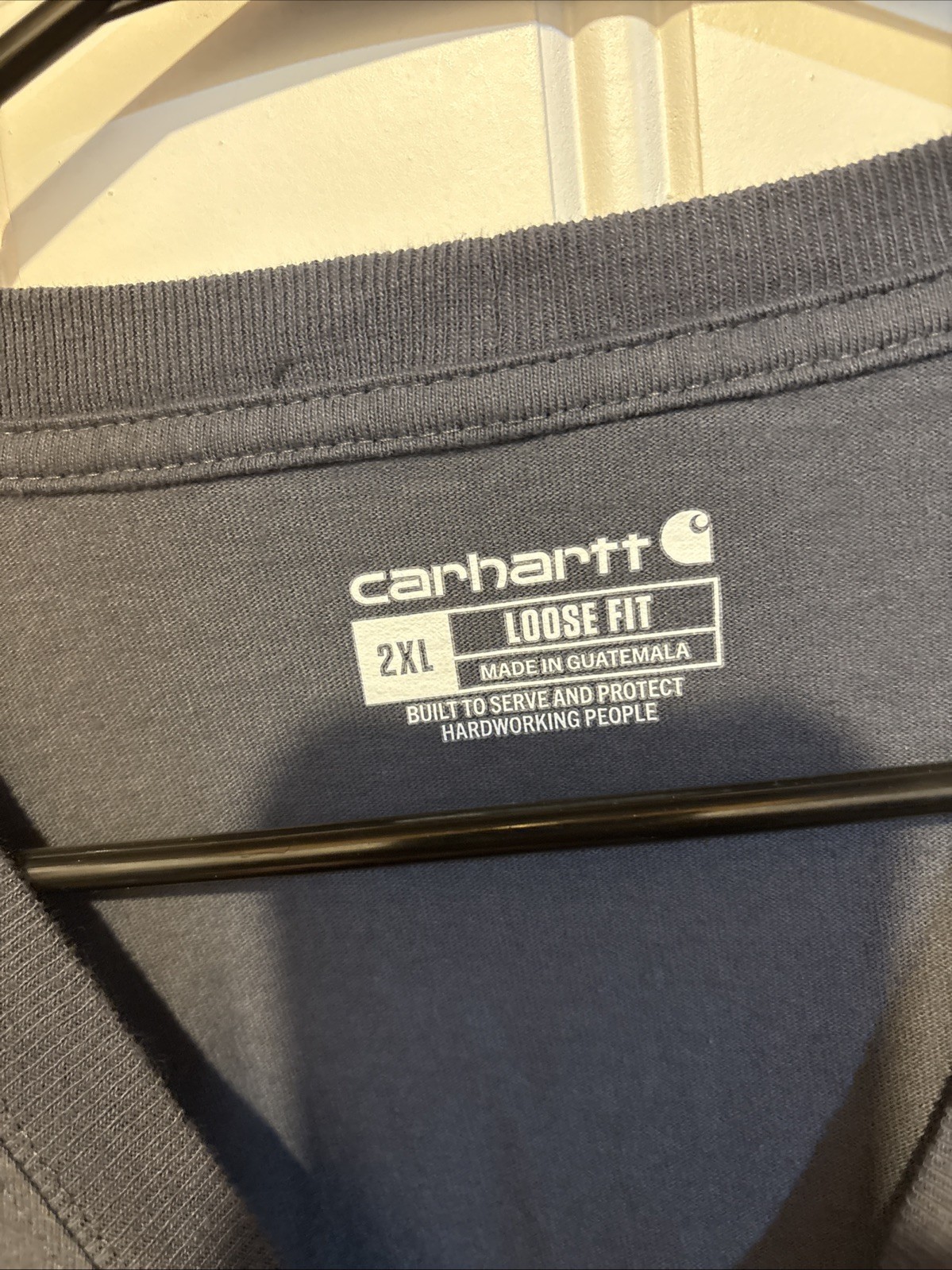NEW NWOT CARHARTT Pocket T-Shirt Mens 3XL Steel Blue Loose Fit K87 Workwear gallery