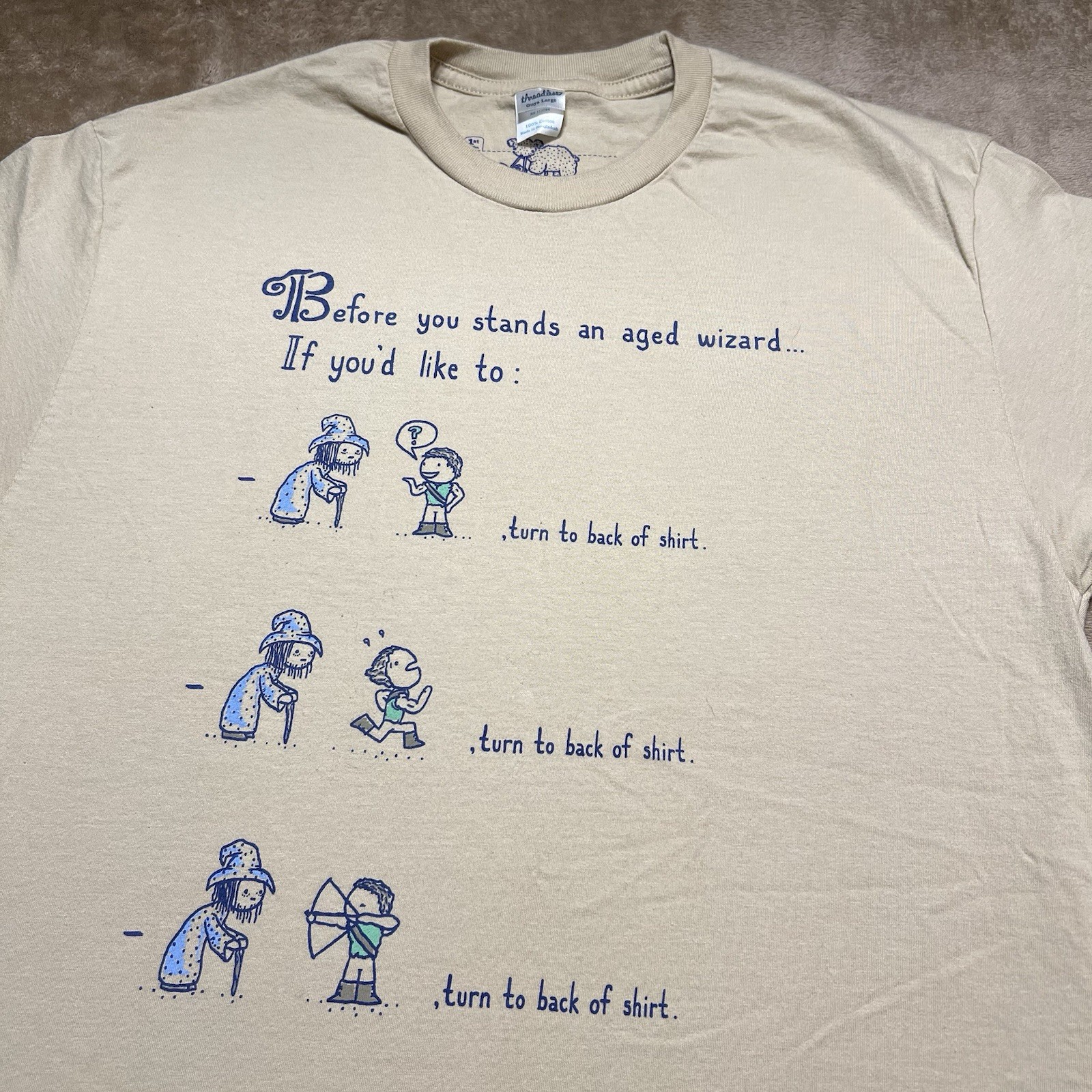 Threadless Artist Series Edgar R McHerly Choose Your Adventure Tee L 1st Edition gallery