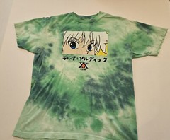 Hunter x Hunter Killua Eye Tshirt Unisex Green Tie Dye~ Medium