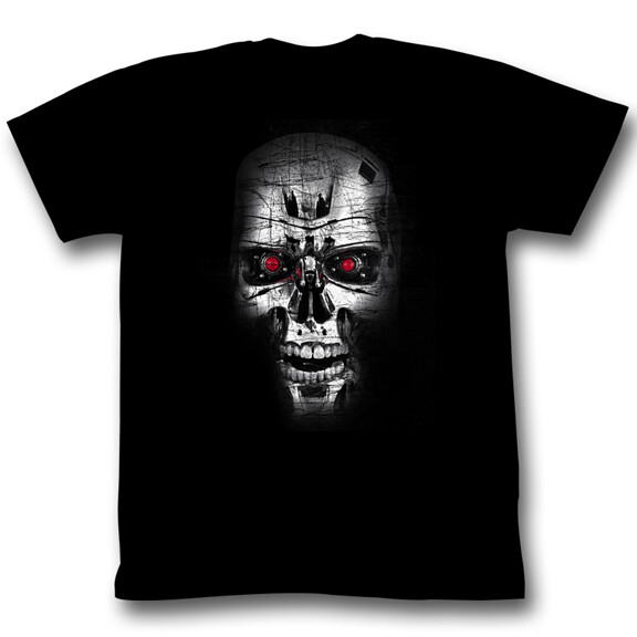 The Terminator 80’s Movie Skull With Red Eyes Linda Hamilton Men’s T Shirt