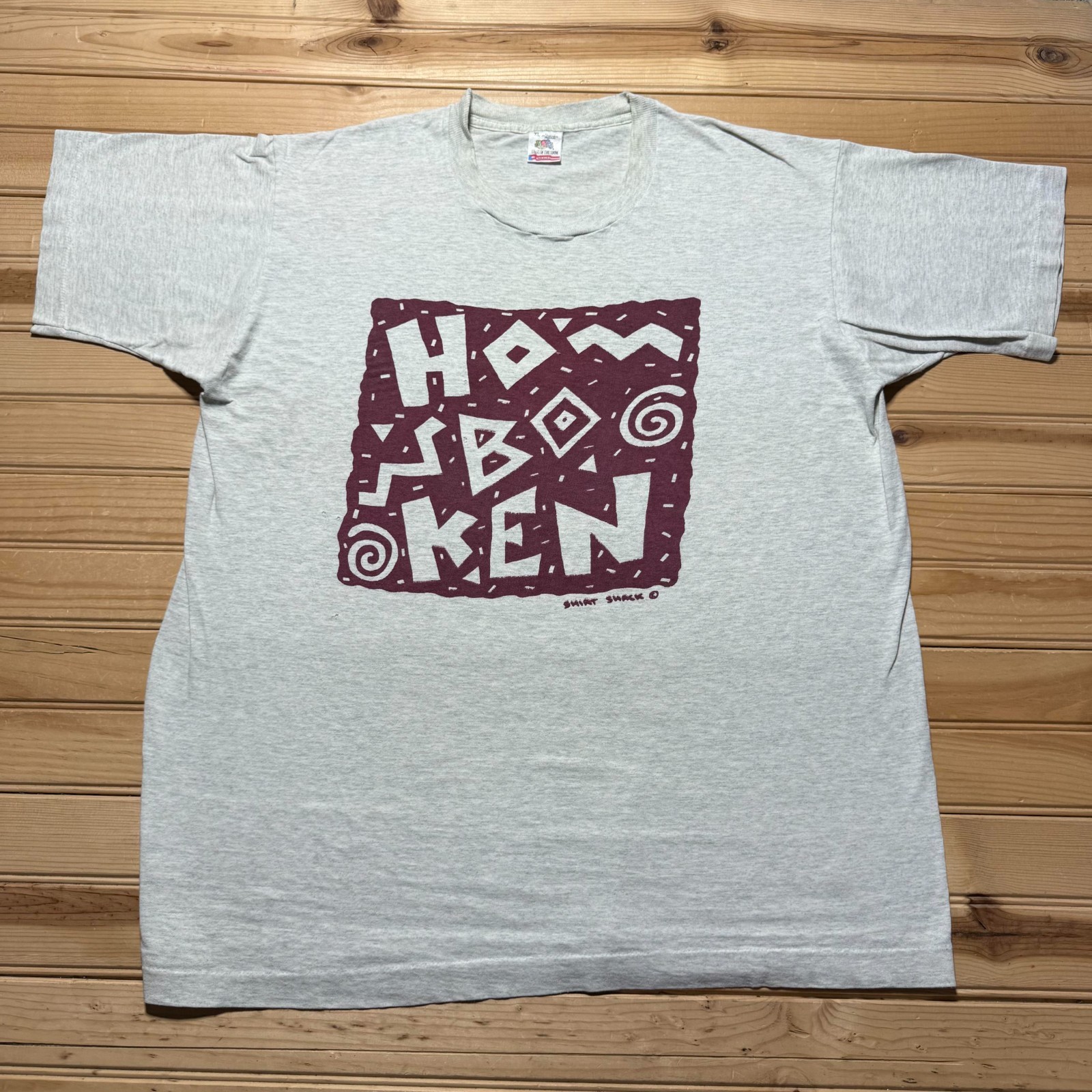 Vintage 80s 90s Hoboken Shack Travel Tourist Souvenir Heather Shirt USA Size XL gallery