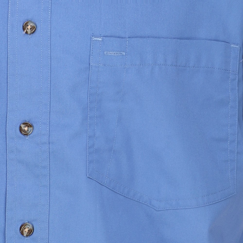 River's End Ezcare Woven Collared Short Sleeve Button Up Shirt Mens Blue Casual gallery