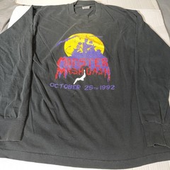 Vintage 1982 Monster Mash Dash Long Sleeve Black Shirt Large Single Stitch USA