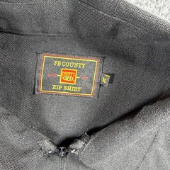 FB County Zip Shirt Mens Medium Black Half Zip Cargo Pocket Chicano Streetwear