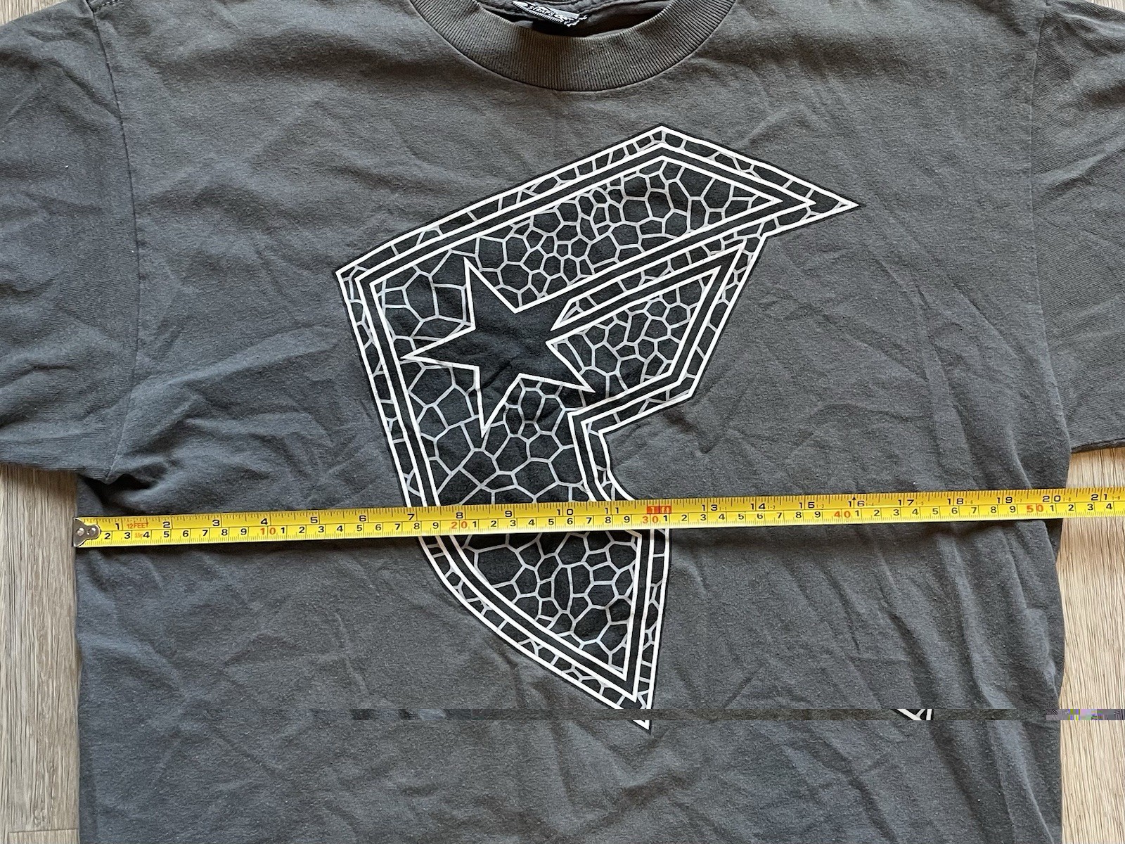 Vintage Y2K Famous Stars & Straps Shirt Mens Large Grey “Stained” F Logo 2000s gallery