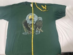 Bald Eagle Shirt Mens 3X Single Stitch Green Distressed Graphic Cal Cru Vintage