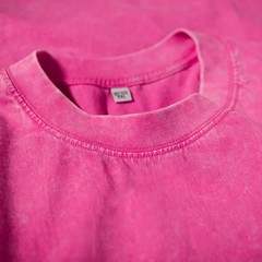 American Style Retro Heavyweight Solid Color Short Sleeved T-shirt Men Women