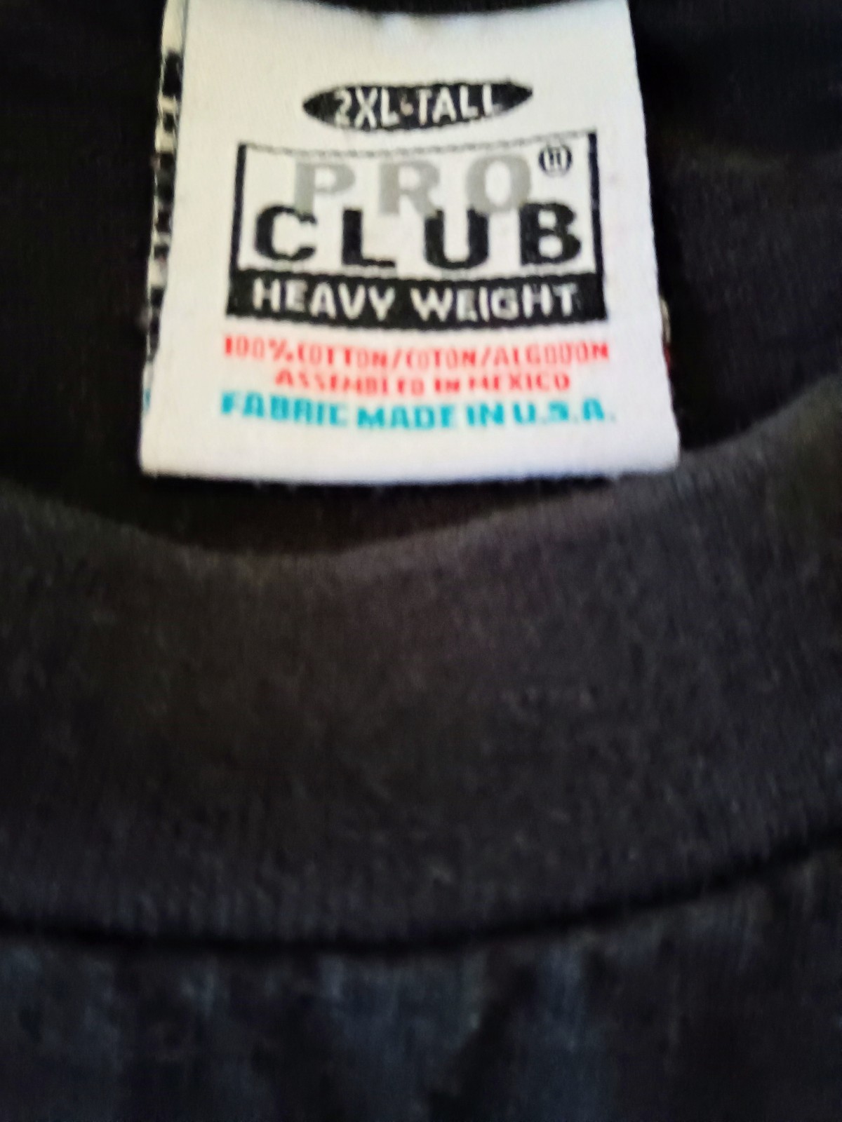 Pro Club Heavyweight Black Crew Neck Short Sleeve T-Shirt Men's 3XL Tall gallery