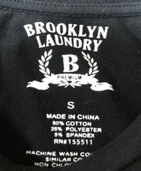 Brooklyn Laundry #23 Embossed T Shirt/ Men’s (S) BLACK Cotton Tri-Blend