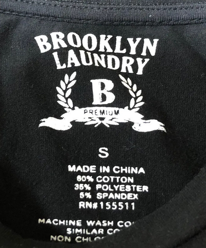 Brooklyn Laundry #23 Embossed T Shirt/ Men's (S) BLACK Cotton Tri-Blend gallery