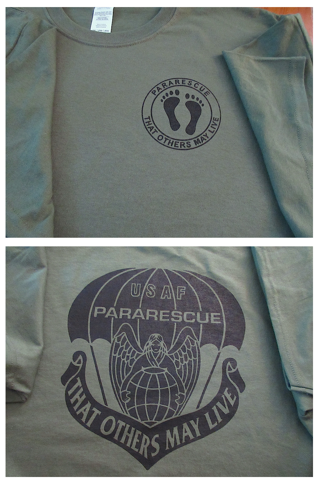 PARARESCUE That Others May Live USAF Silk Screen T-Shirt 2XL Ultra Cotton USA gallery