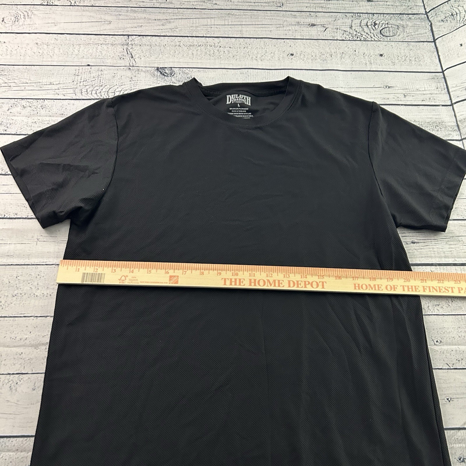 Duluth Trading Co Short Sleeve Nylon Spandex Athletic T Shirt Men's Large Black gallery