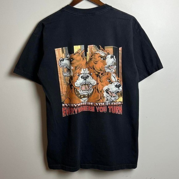 2000s Da Dawg Everywhere You Look Everywhere You Turn Black Tee Shirt L