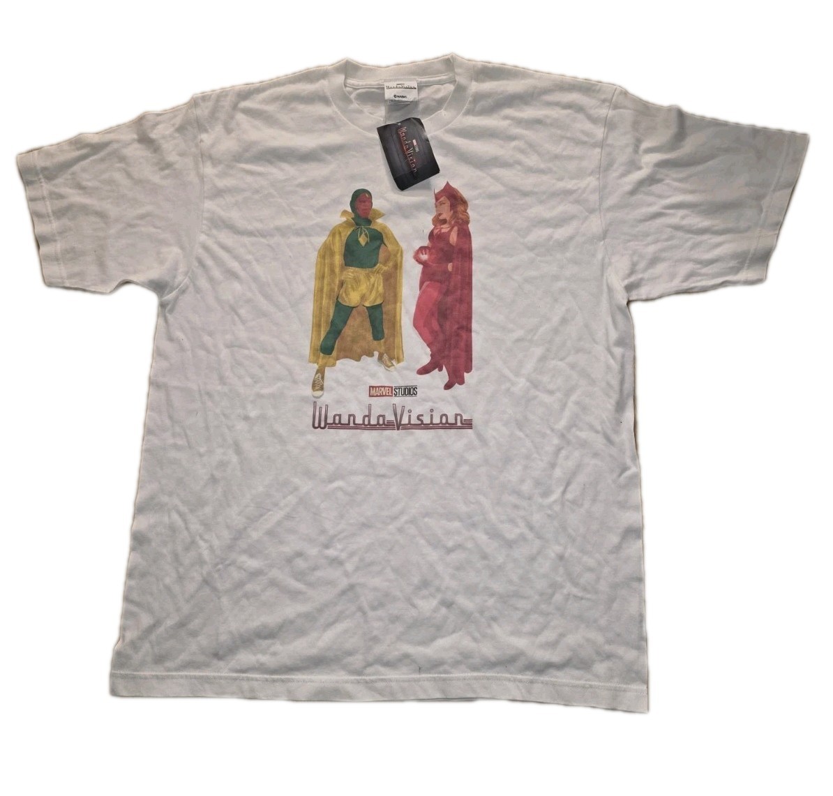 NWT Marvel Studios WandaVision Scarlet Witch & Vision White t-shirt Mens Size XL gallery