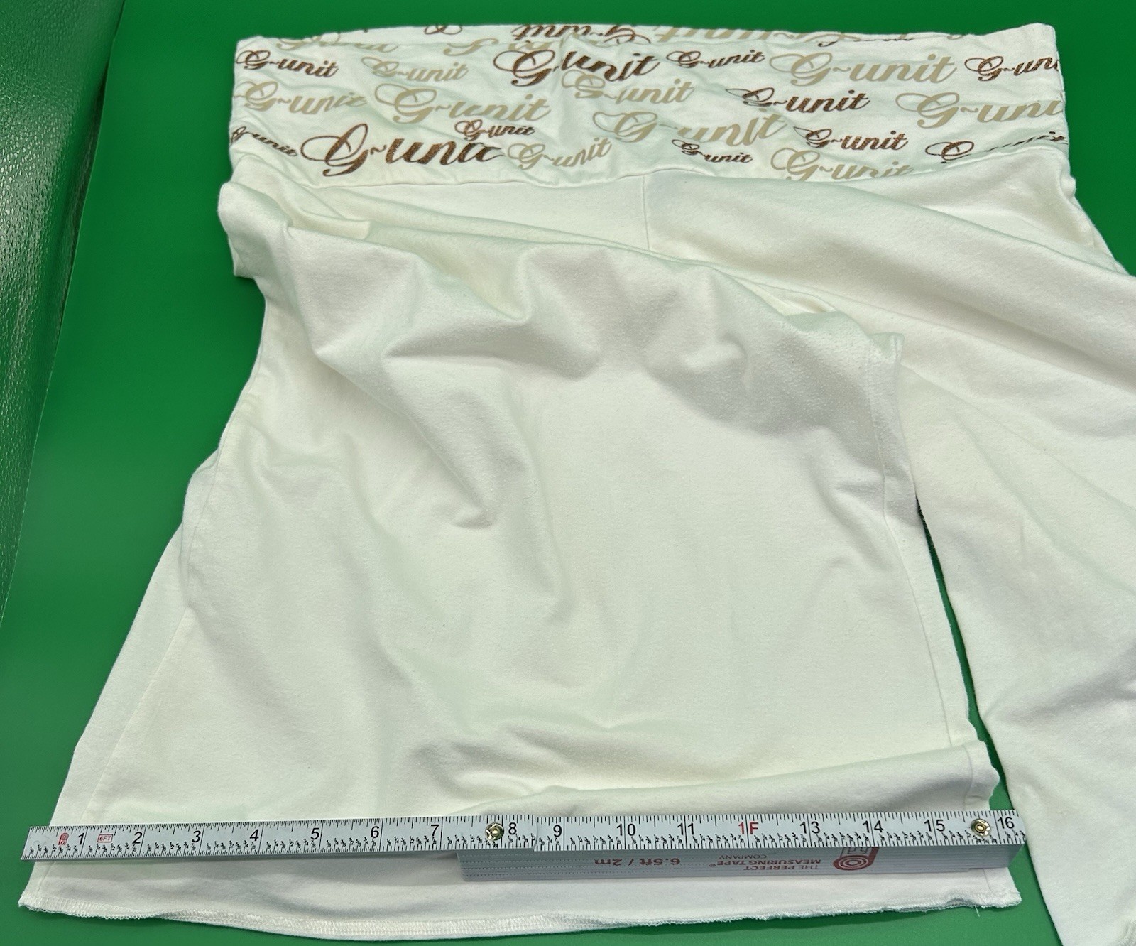 VTG hip-hop skater vibes-Unit Bermuda Shorts High Rise Logo Waistband Stretch XL gallery