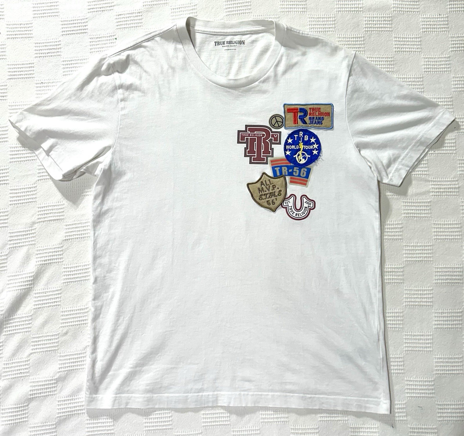True Religion white t shirt men large gallery
