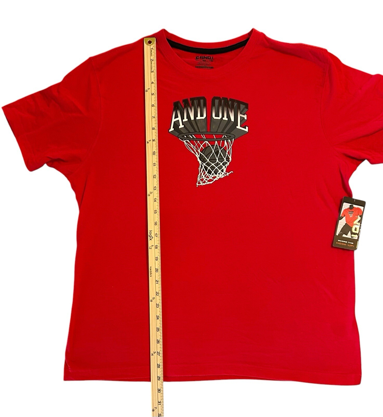 NEW With Tags AND1 Basketball Retro Style Red Graphic T-Shirt Men’s XL gallery