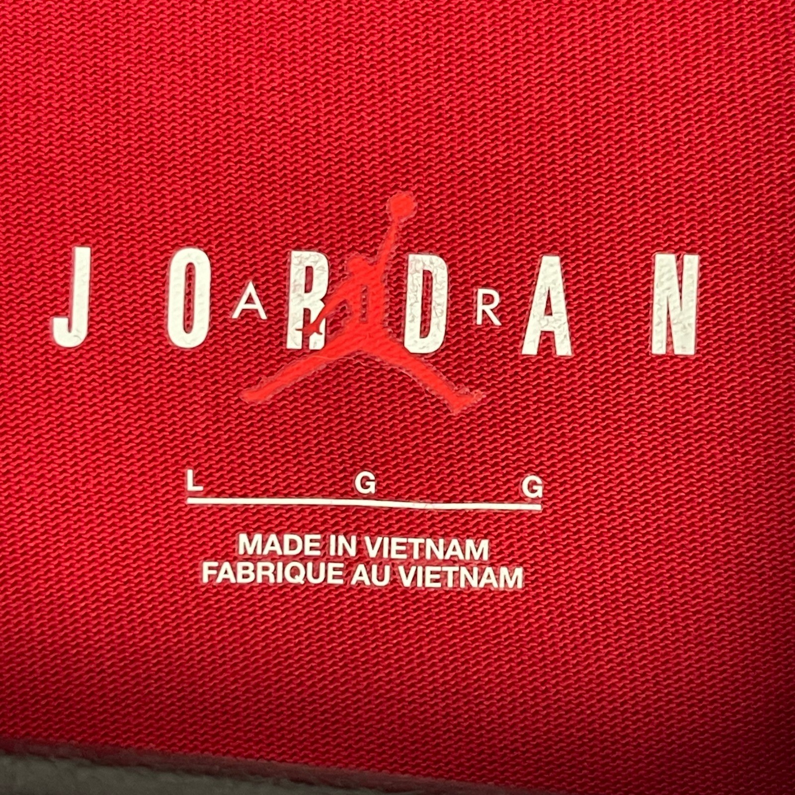 NEW Jordan AJ1 Sneaker Patch Mens L Cotton Short Sleeve T Shirt Red gallery