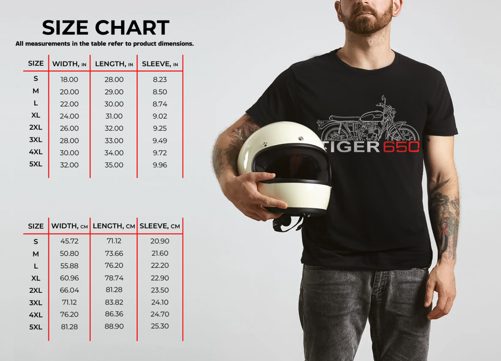 Triumph TR65R Tiger 650 Motorcycle T-Shirt for Riders gallery