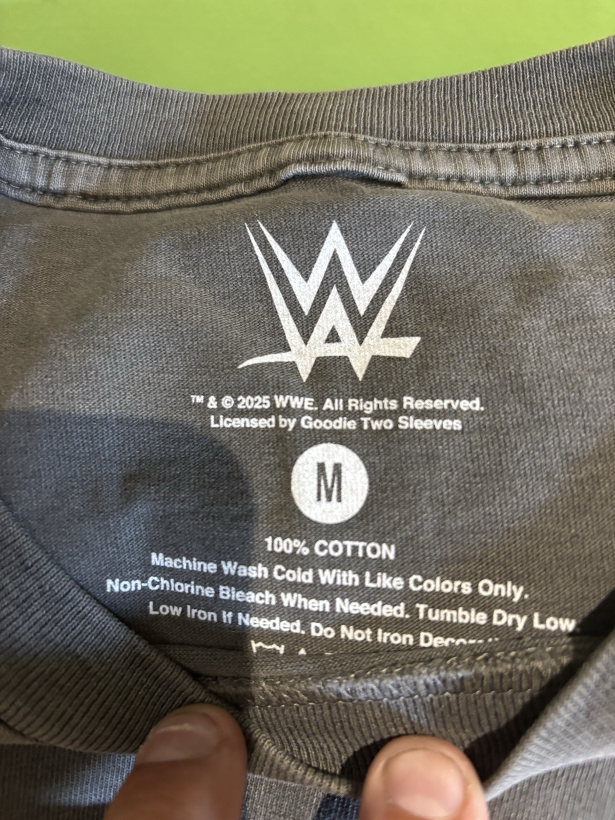 NWT WWE Goodie Two Sleeves Medium Gray Raw Is War WCW Nitro TSHIRT SHIPS FREE gallery