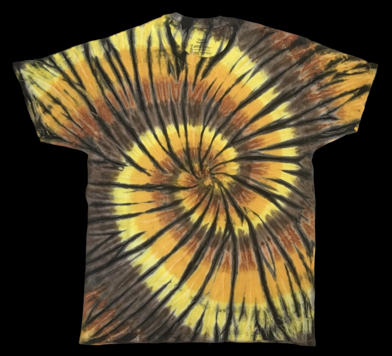 *New* 2XL – Sm Handmade Tie Dye, Caramel Swirl, Crew or V-Neck