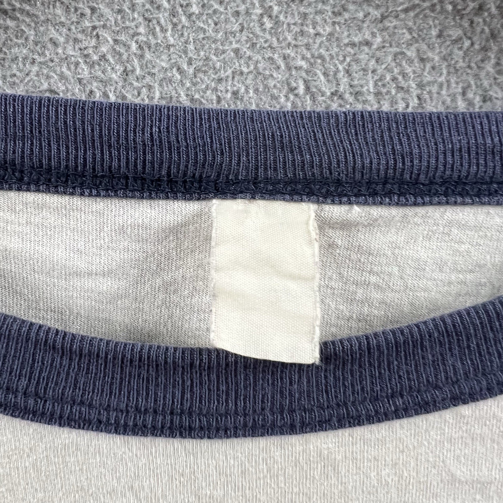 Vintage American Eagle Shirt Mens Large White Blue Reversible Y2K Raglan Skater gallery