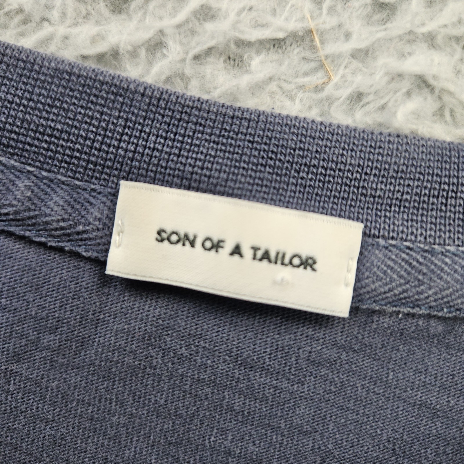 Son of a Tailor T Shirt XL Blue Rolled Sleeves 100% Supima Cotton gallery