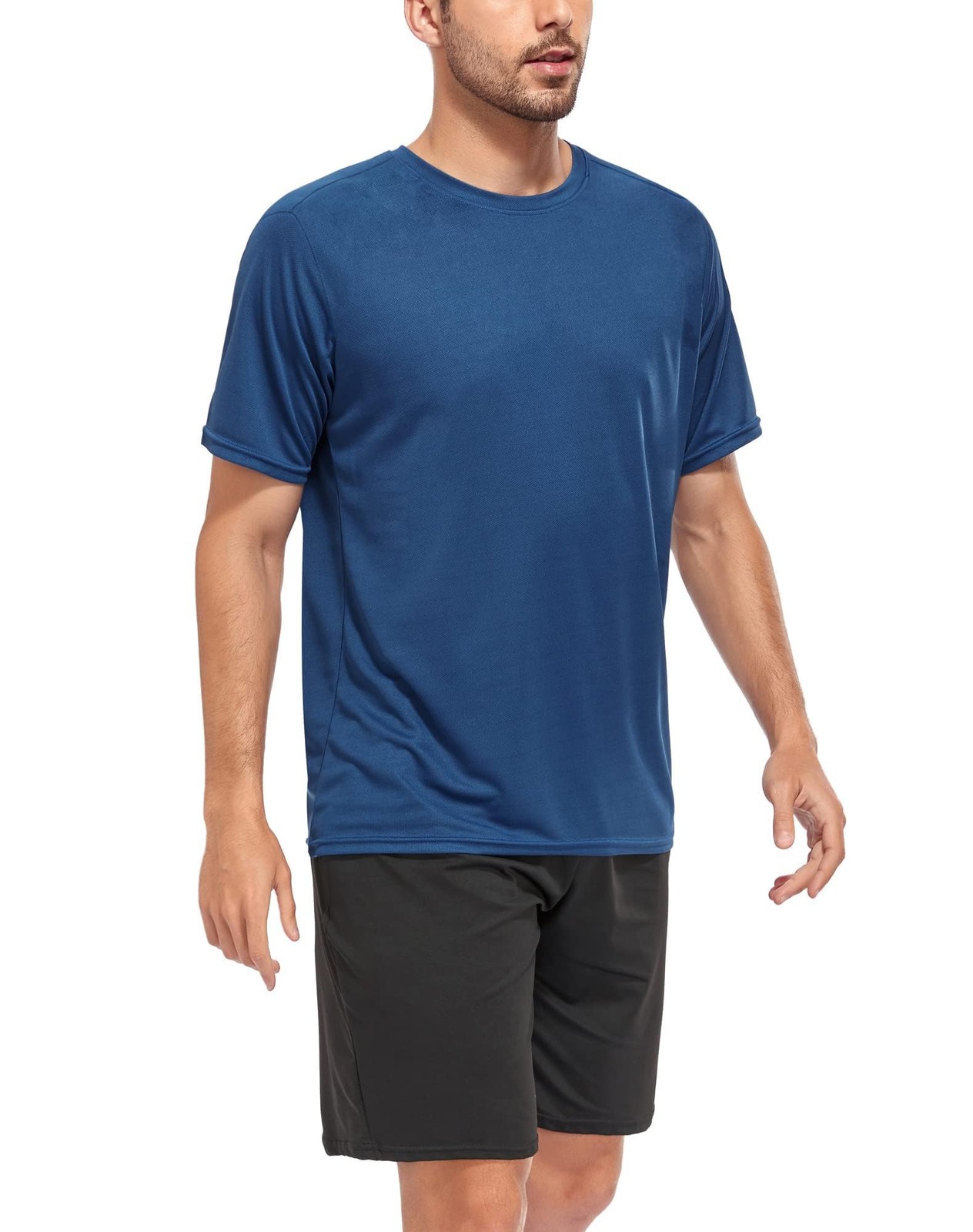 5 Pack Men Mesh Workout Shirts Dry Fit Quick Dry Athletic Tee gallery