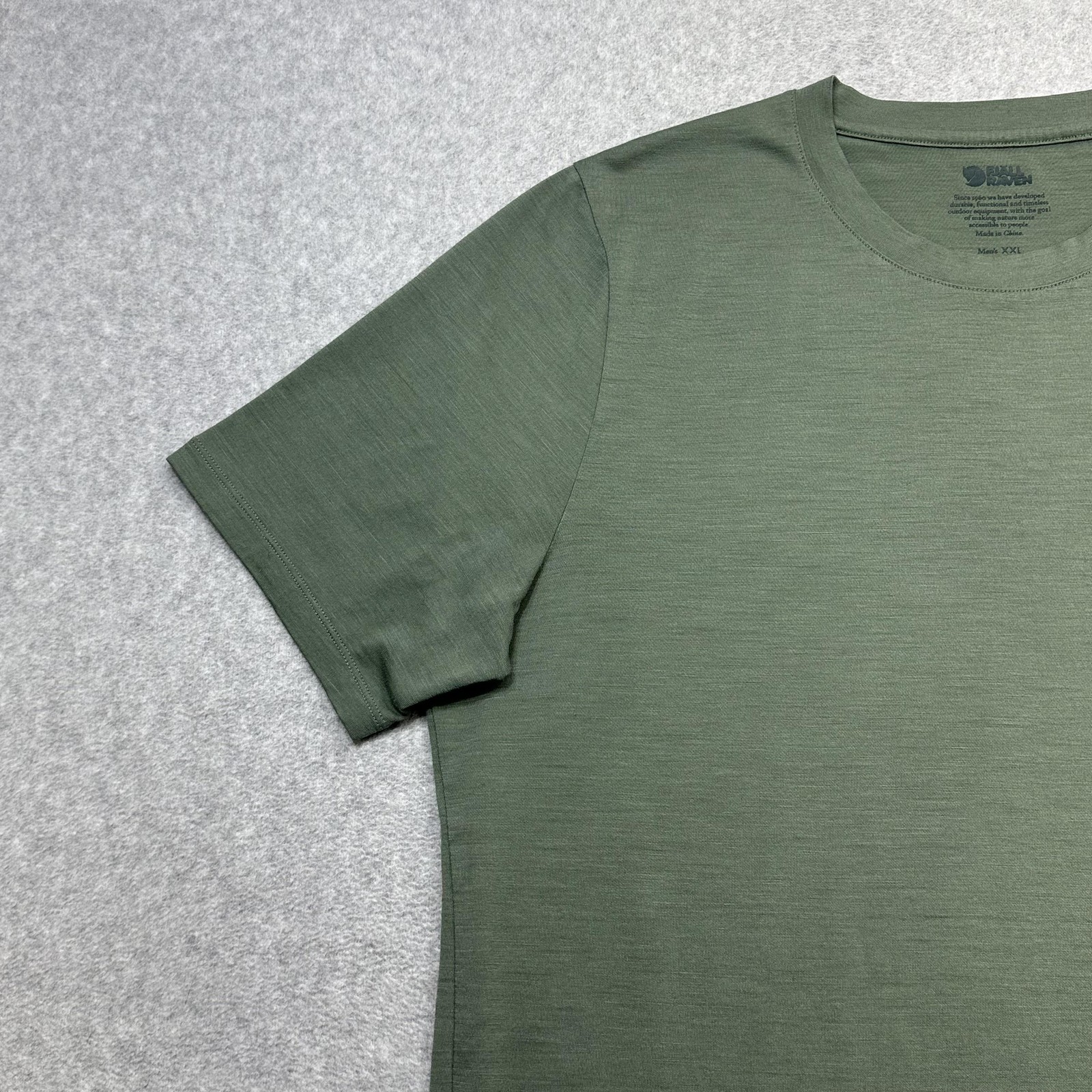Fjallraven Abisko Wool T Shirt Mens XXL Green Logo Performance Crewneck Outdoor gallery