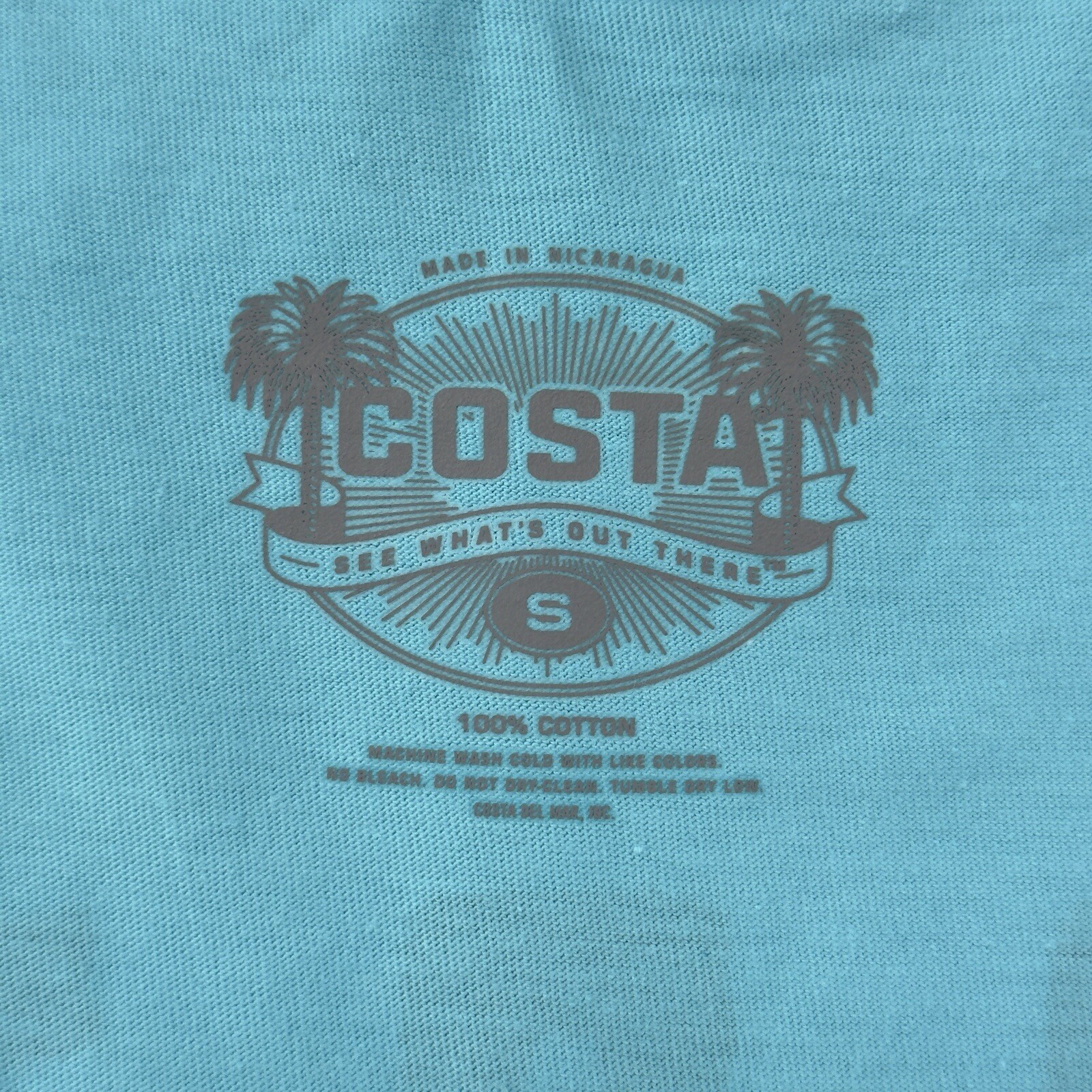Costa Del Mar Men T-Shirt S Caribbean Blue Price Trident Short Sleeve Crew Neck gallery