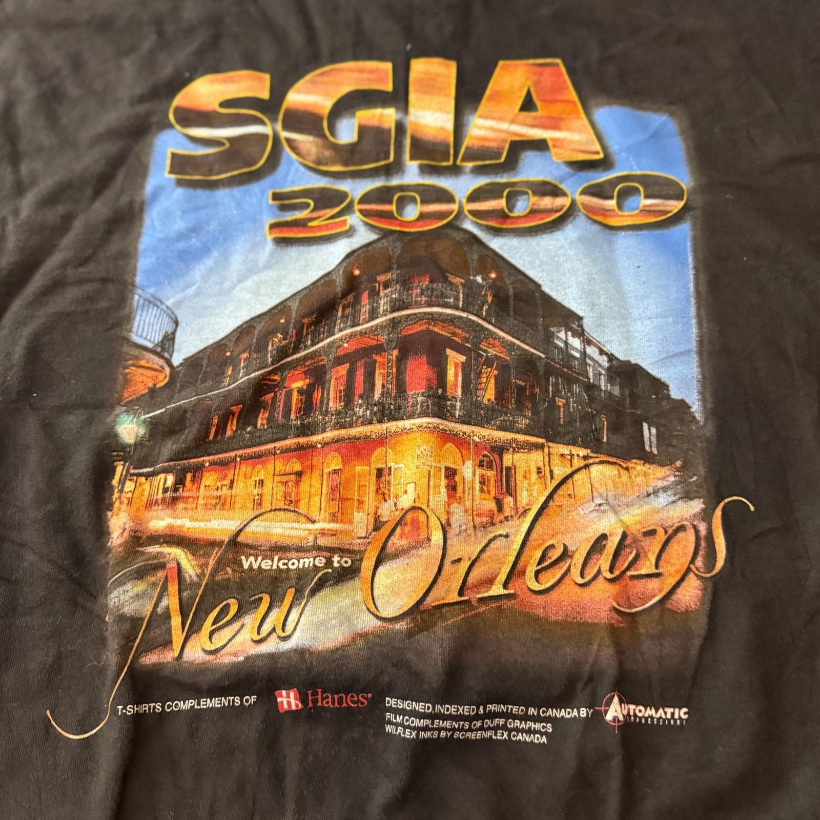 Hanes Beefy-T SGIA 2000 New Orleans Graphic Tee XL gallery
