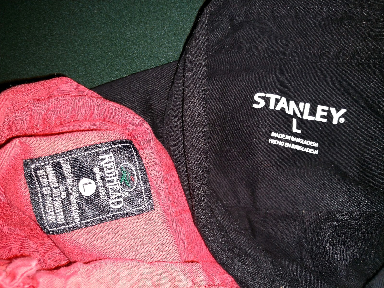 MEN'S SIZE L SHIRT (LOT OF 2) REDHEAD, STANLEY LONG SLEEVE & SHORT SLEEVE CASUAL gallery