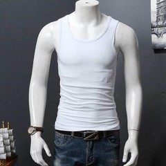 Men’s U Neck Tank Top Sleeveless Workout Vest for Gym Fitness and Training Use