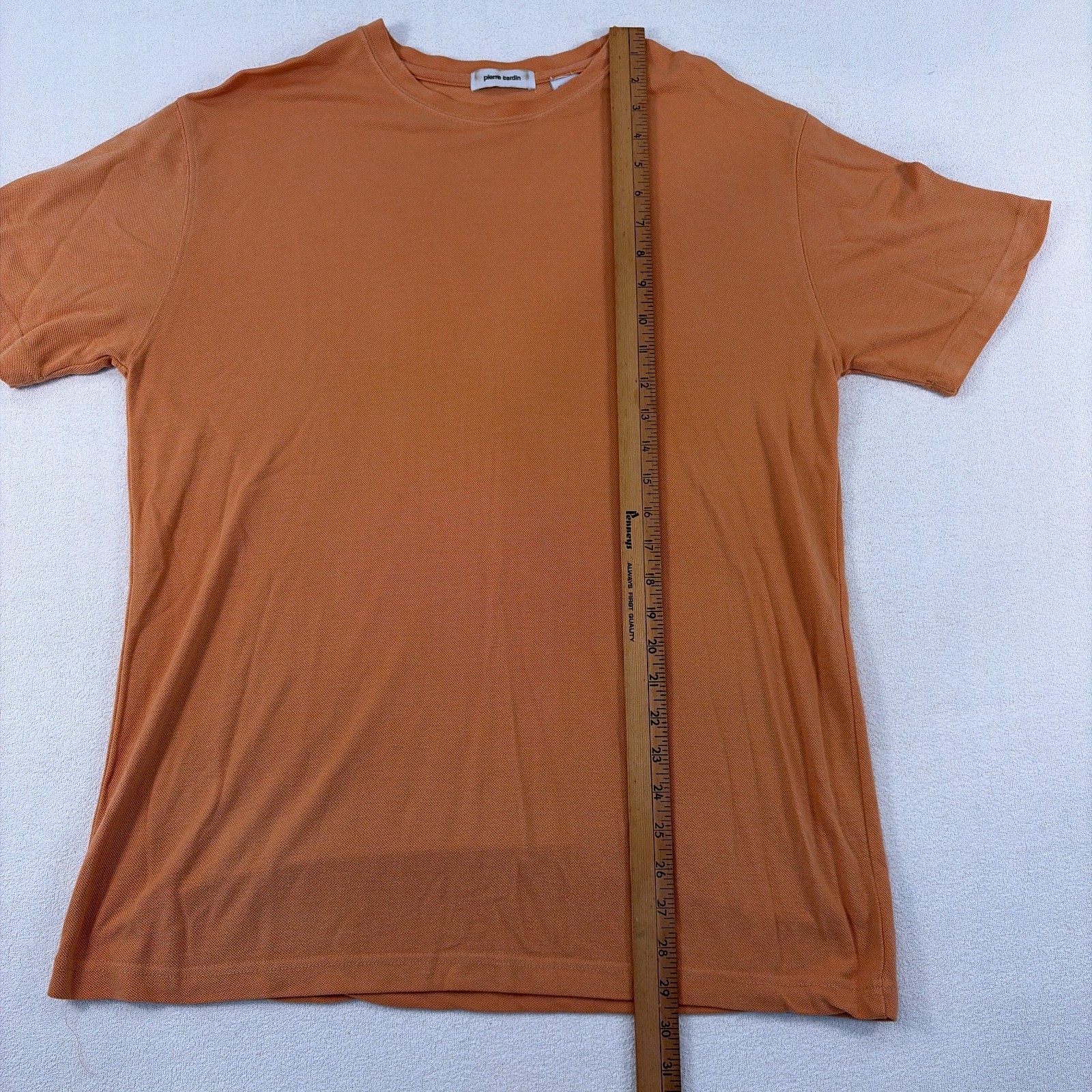 Pierre Cardin Men's Large T-Shirt Orange Rayon Blend Soft Short Sleeve Crew Neck gallery