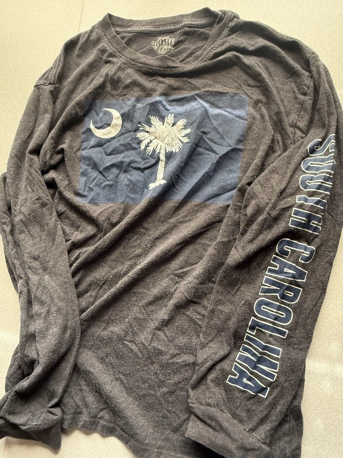 Home Free South Carolina Long Sleeve Shirt Palmetto Tree Crescent Moon Flag XL gallery
