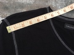 Men’s Shirt Calvin Klein Sz L Pullover V Neck Straight Hem Black New NWTs