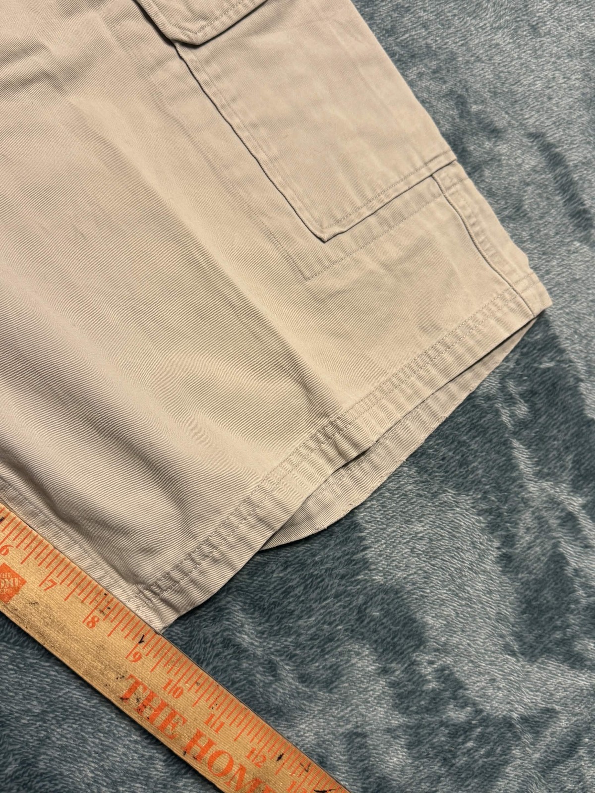 Foot Locker Cargo Shorts Mens 38 Tan Khaki 100% Cotton Twill Flat Front Outdoor gallery