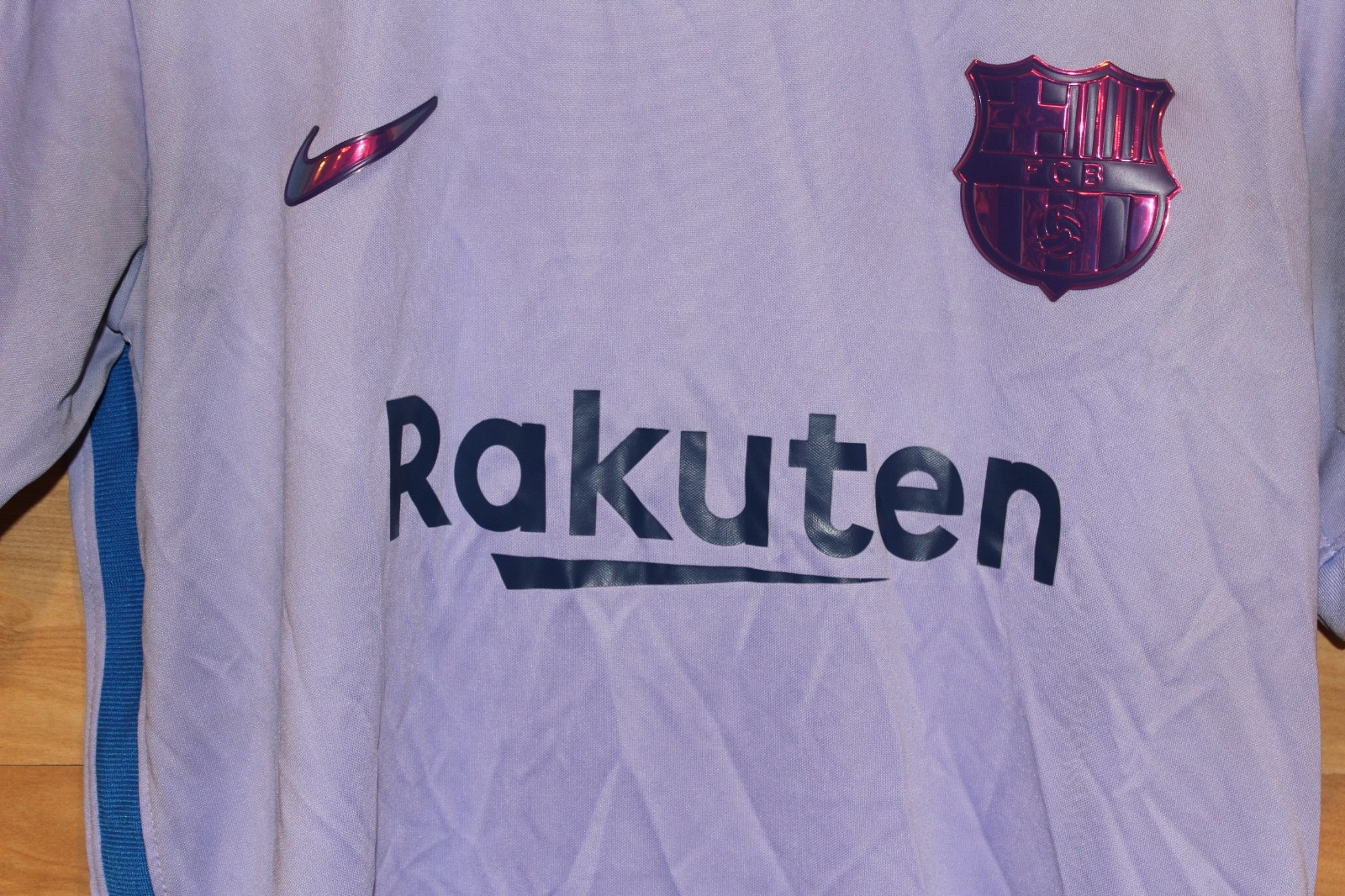 Nike FC Barcelona Dri-Fit Soccer Jersey Purple Mikey 13 Men’s Large gallery