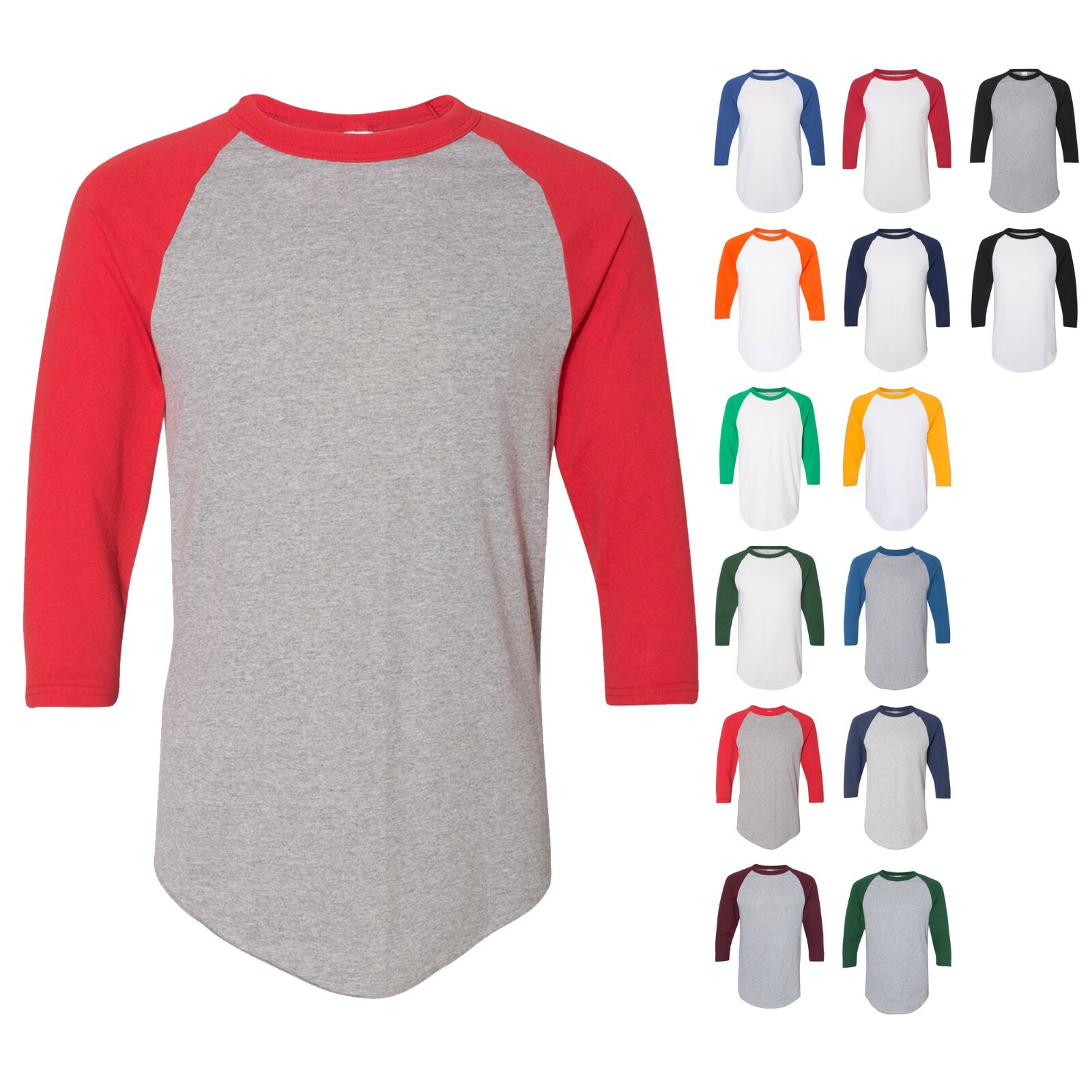 Augusta Sportswear Three-Quarter Raglan Sleeve Baseball Tee Jersey Shirt 4420 gallery