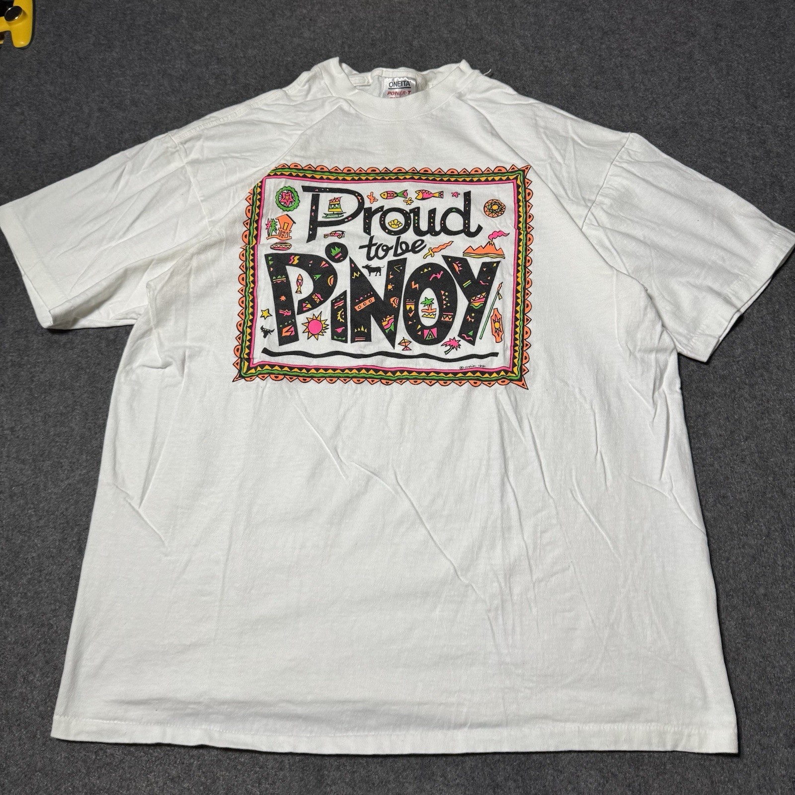 VTG 1991 Proud to be Pinoy Graphic Shirt Philippines Mens XL Single Stitch gallery