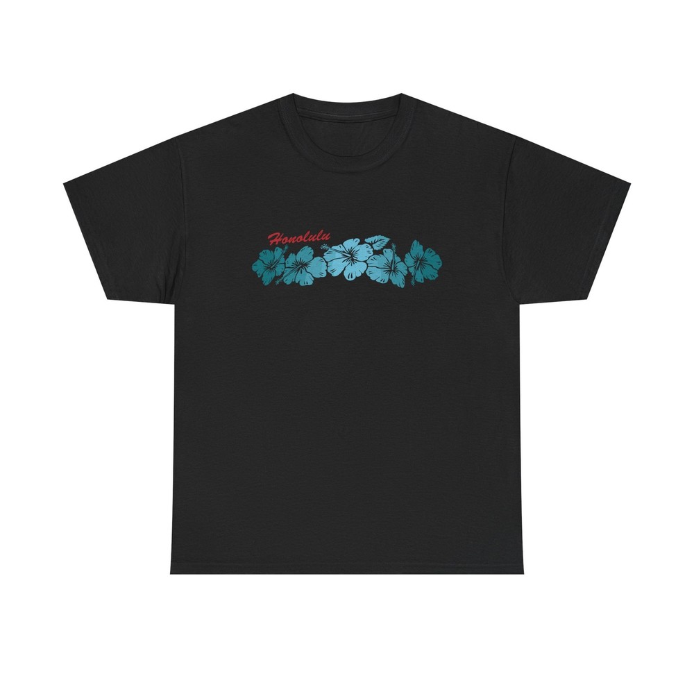Honolulu Hawaii Retro Tropical Vacation Black T Shirt