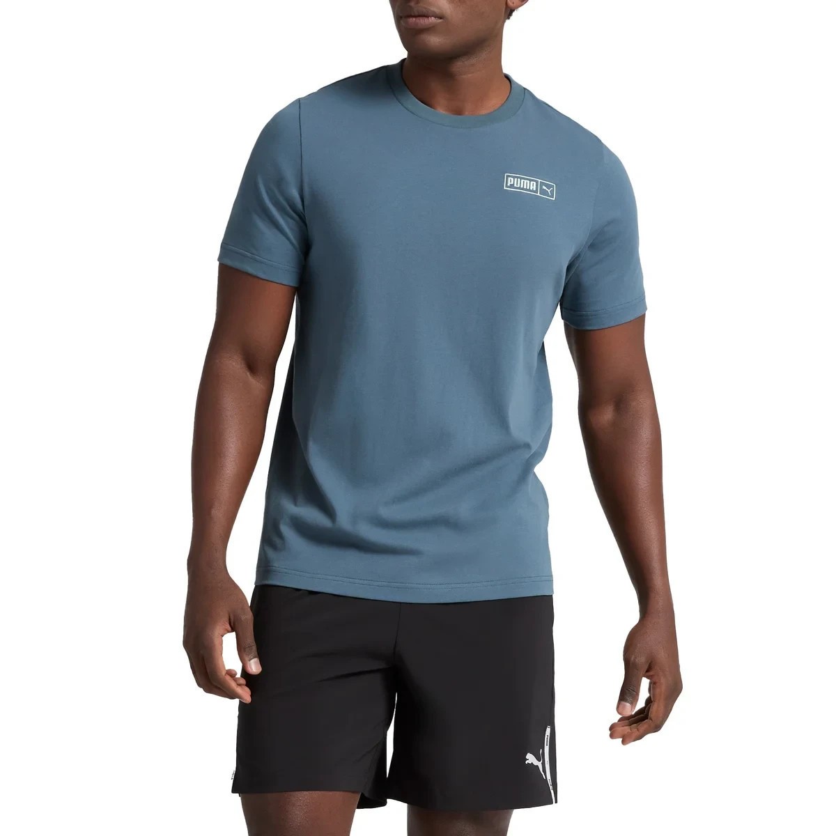 PUMA Men’s Logo Tee   SIZE L  COLOR BLUE