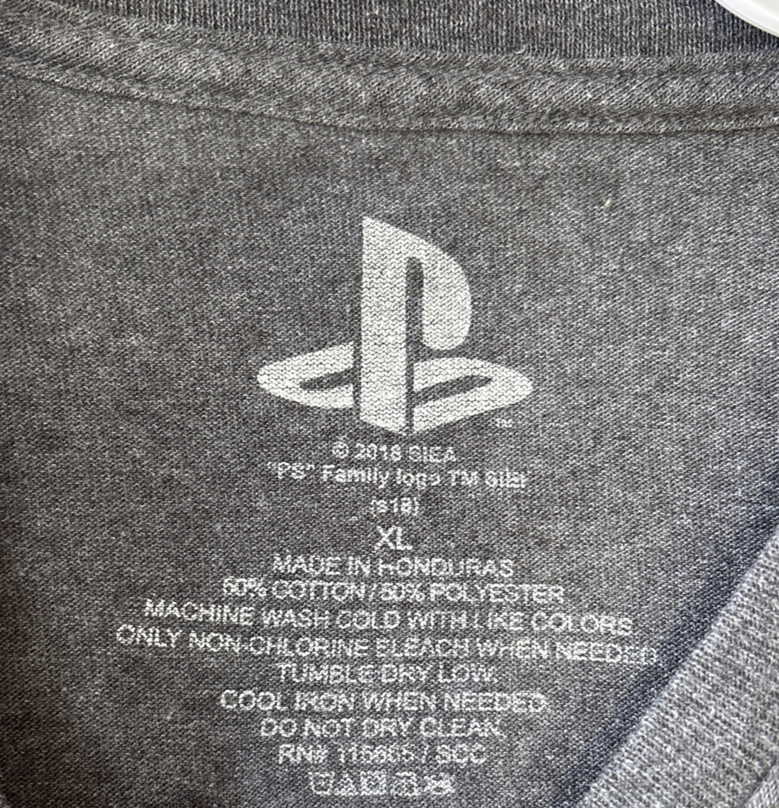 Playstation Gamer Controller Button Logo Short Sleeve T-Shirt Gray XL gallery